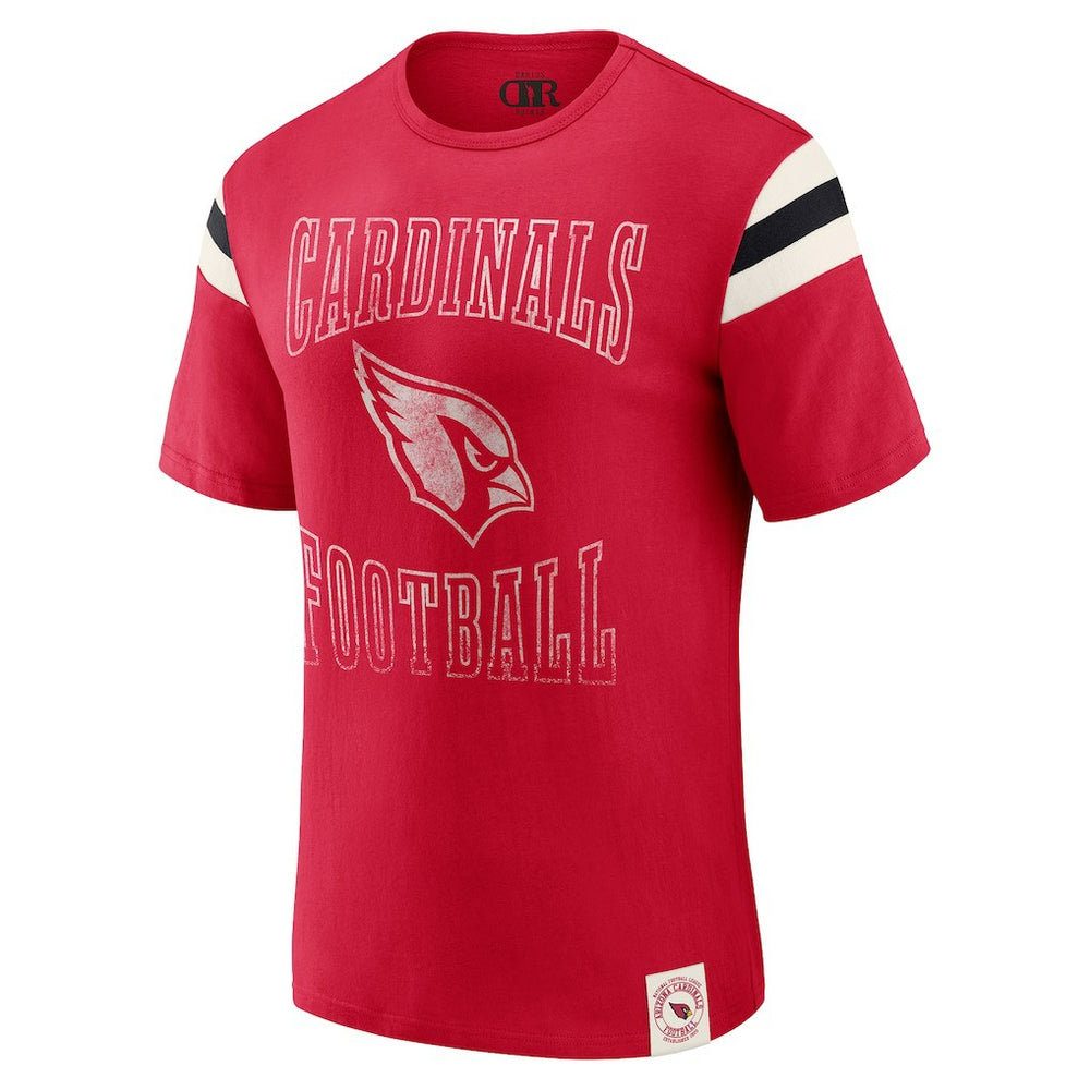 Arizona Cardinals Darius Rucker Collection Football Stripe Sleeve T-Shirt Cardinal | Fanatics