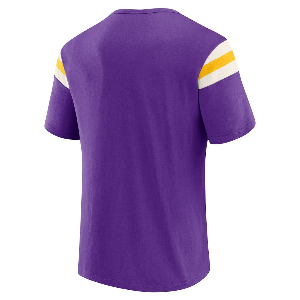 Minnesota Vikings Darius Rucker Collection Football Stripe Sleeve T-Shirt Purple | Fanatics