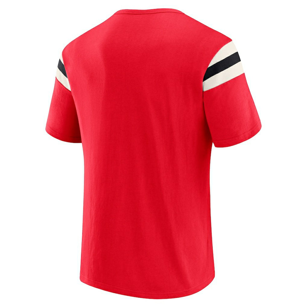 Kansas City Chiefs Darius Rucker Collection Football Stripe Sleeve T-Shirt Red | Fanatics
