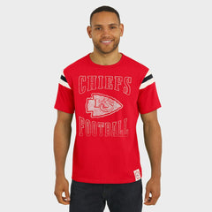 Kansas City Chiefs Darius Rucker Collection Football Stripe Sleeve T-Shirt Red | Fanatics