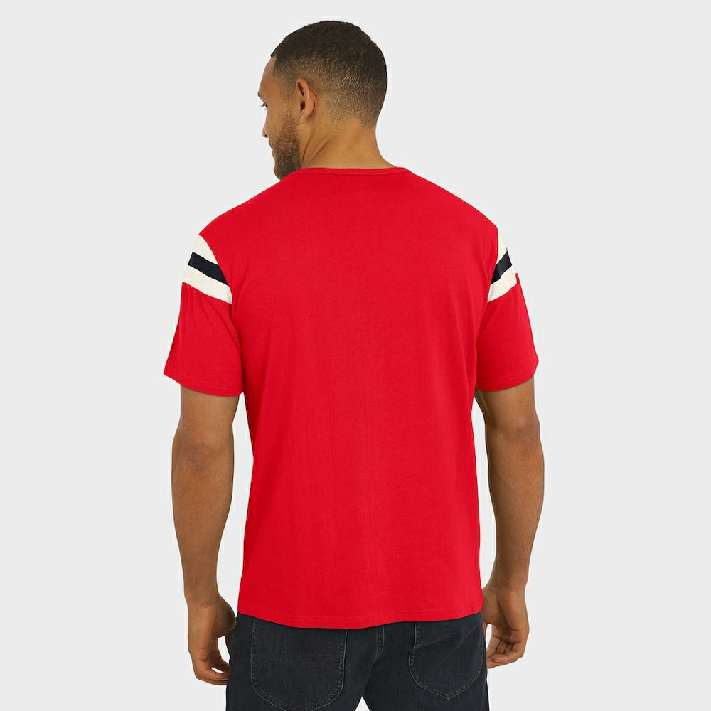 Kansas City Chiefs Darius Rucker Collection Football Stripe Sleeve T-Shirt Red | Fanatics