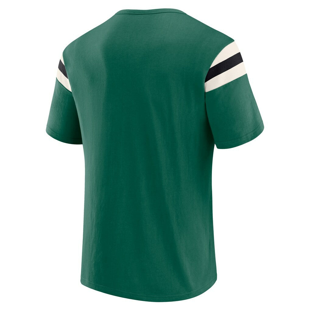 New York Jets Darius Rucker Collection Football Stripe Sleeve T-Shirt Green | Fanatics