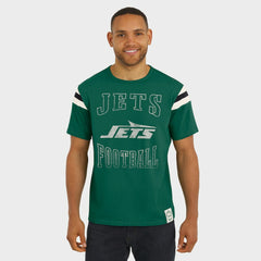 New York Jets Darius Rucker Collection Football Stripe Sleeve T-Shirt Green | Fanatics