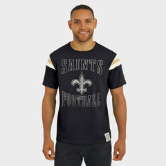 New Orleans Saints Darius Rucker Collection Football Stripe Sleeve T-Shirt Black | Fanatics