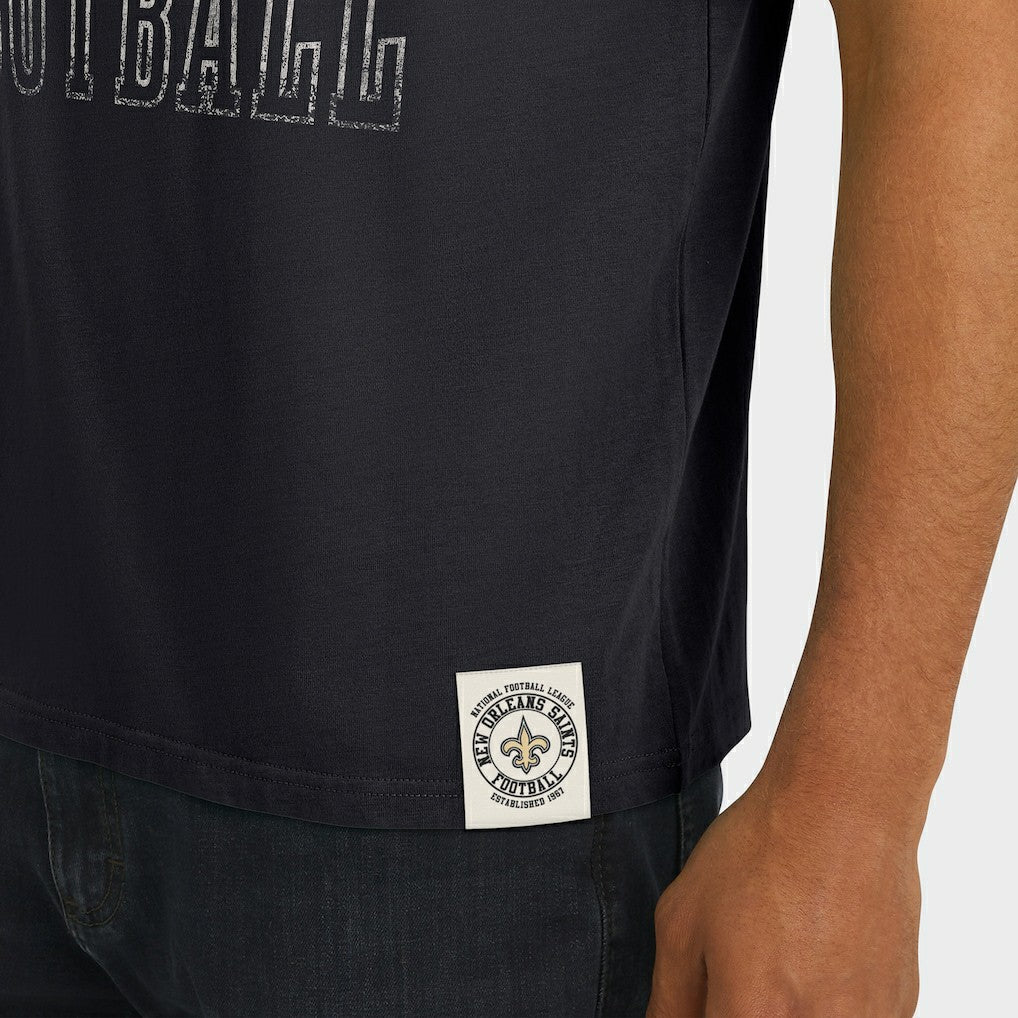 New Orleans Saints Darius Rucker Collection Football Stripe Sleeve T-Shirt Black | Fanatics