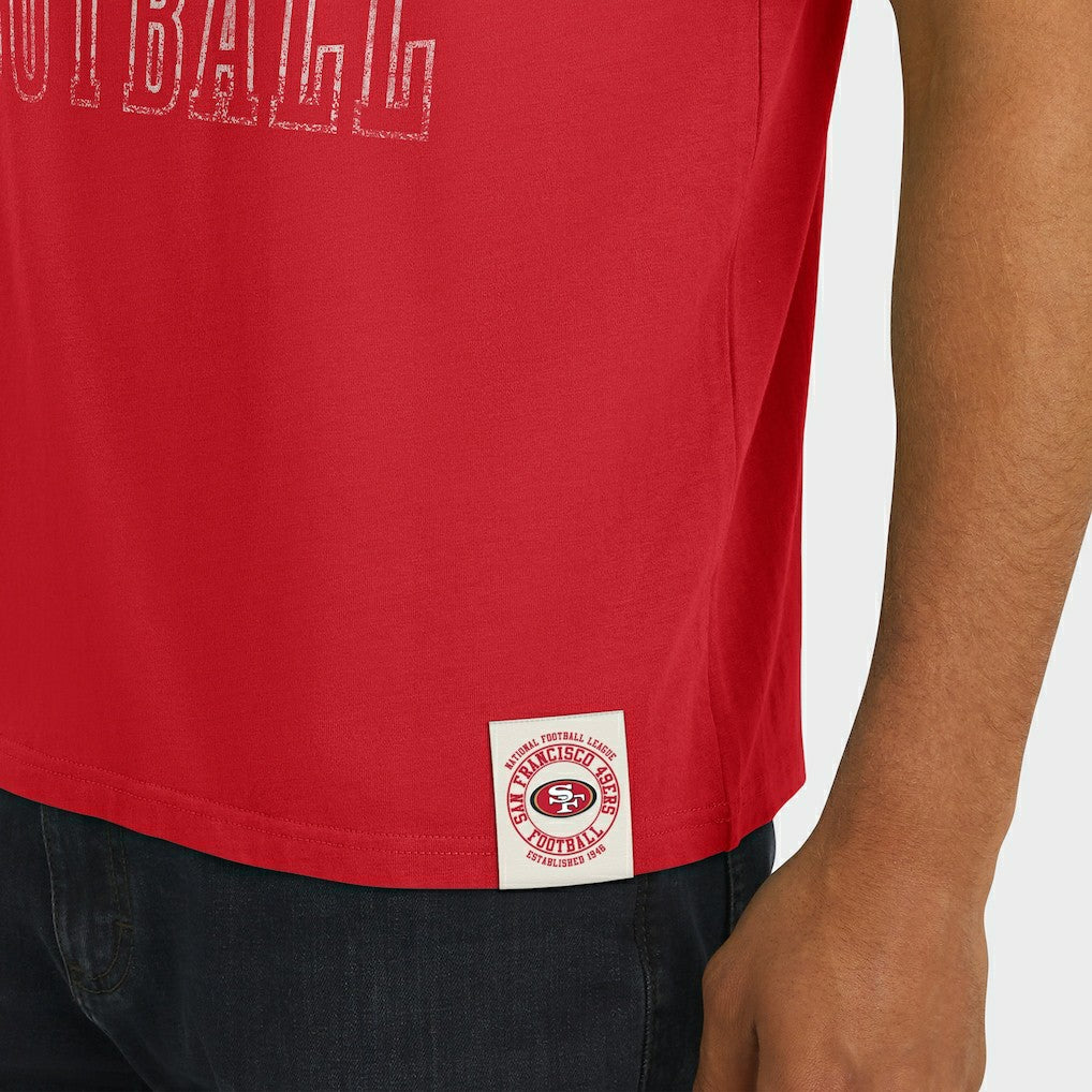San Francisco 49ers Darius Rucker Collection Football Stripe Sleeve T-Shirt Scarlet | Fanatics