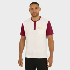 Washington Commanders Darius Rucker Collection Henley Colorblock Slub Pocket T-Shirt Cream | Fanatics