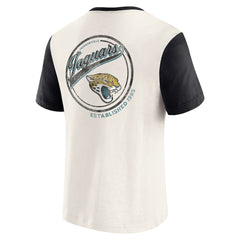 Jacksonville Jaguars Darius Rucker Collection Henley Colorblock Slub Pocket T-Shirt Cream | Fanatics