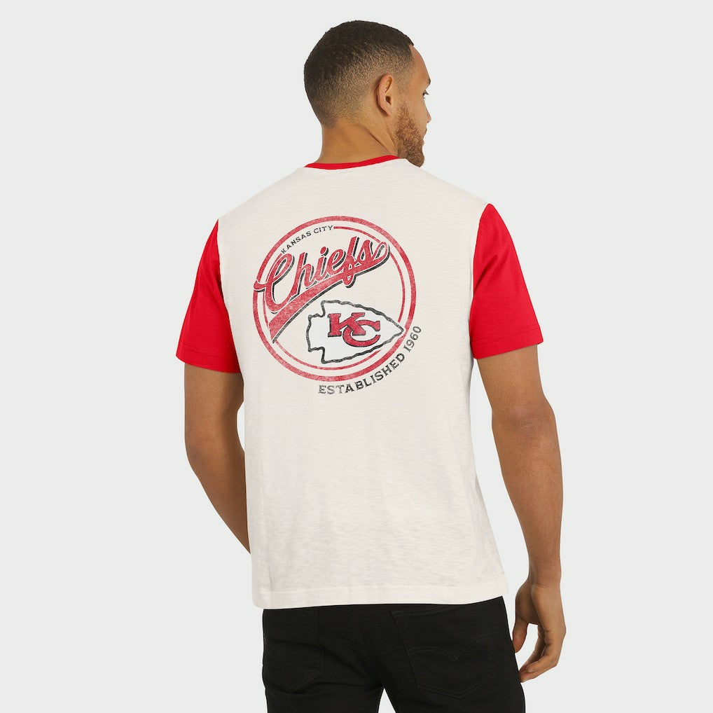 Kansas City Chiefs Darius Rucker Collection Henley Colorblock Slub Pocket T-Shirt Cream | Fanatics