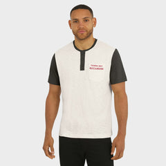 Tampa Bay Buccaneers Darius Rucker Collection Henley Colorblock Slub Pocket T-Shirt Cream | Fanatics