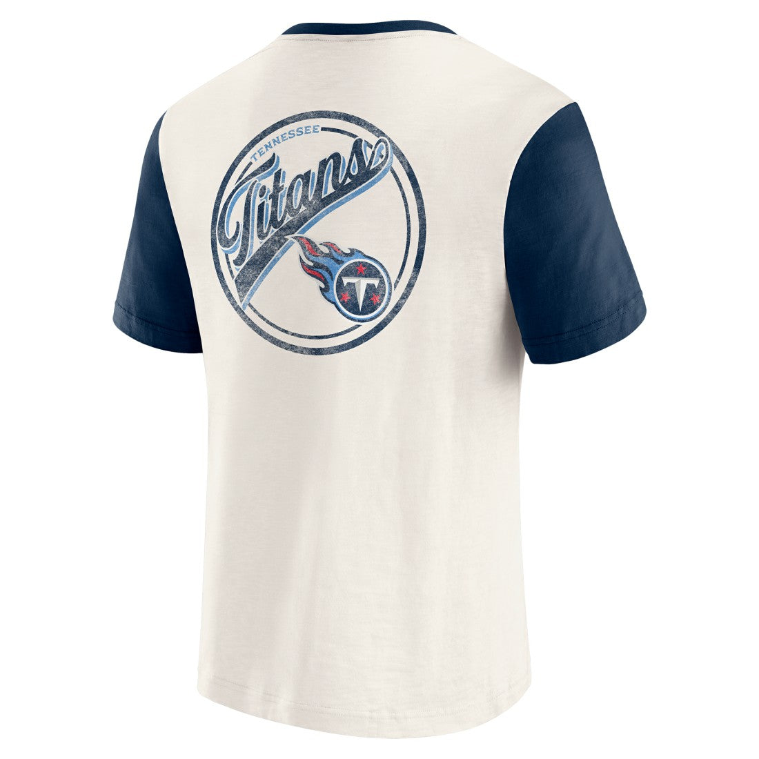 Tennessee Titans Darius Rucker Collection Henley Colorblock Slub Pocket T-Shirt Cream | Fanatics