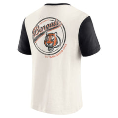Cincinnati Bengals Darius Rucker Collection Henley Colorblock Slub Pocket T-Shirt Cream | Fanatics