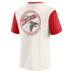 Atlanta Falcons Darius Rucker Collection Henley Colorblock Slub Pocket T-Shirt Cream | Fanatics