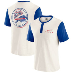 Buffalo Bills Darius Rucker Collection Henley Colorblock Slub Pocket T-Shirt Cream | Fanatics