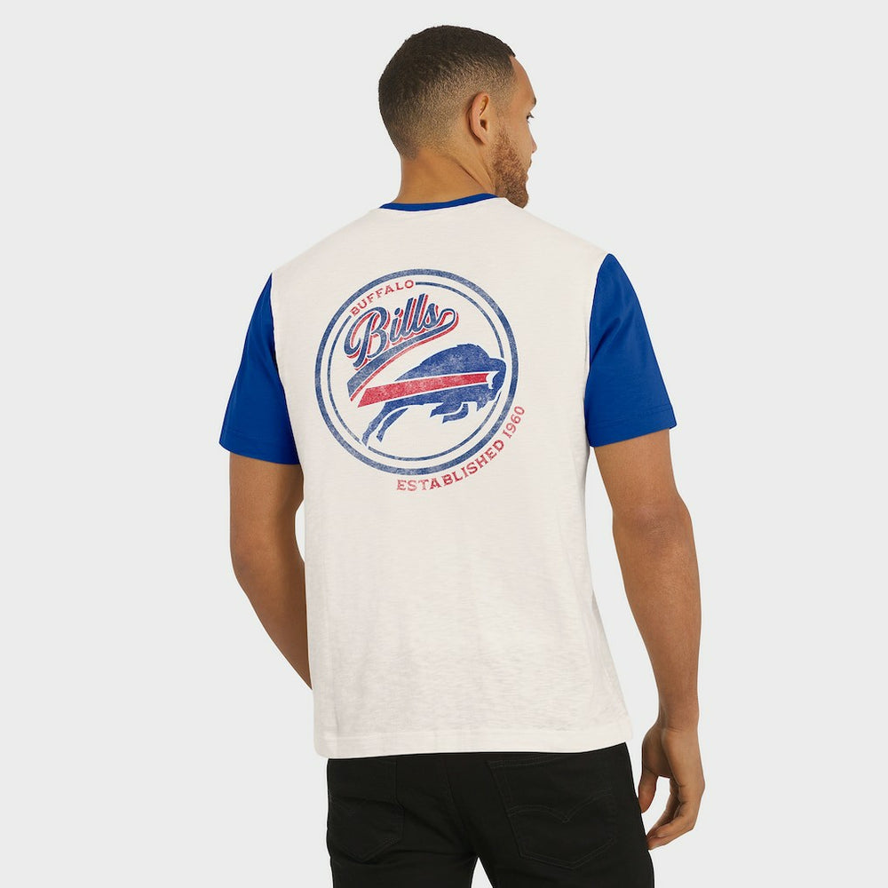 Buffalo Bills Darius Rucker Collection Henley Colorblock Slub Pocket T-Shirt Cream | Fanatics