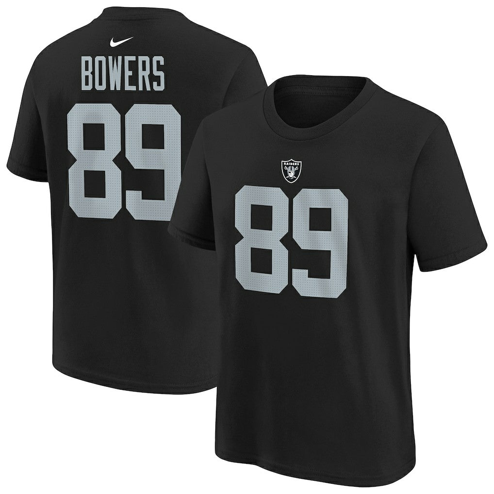Brock Bowers Las Vegas Raiders Youth Player Name & Number T-Shirt Black | Nike for Sale