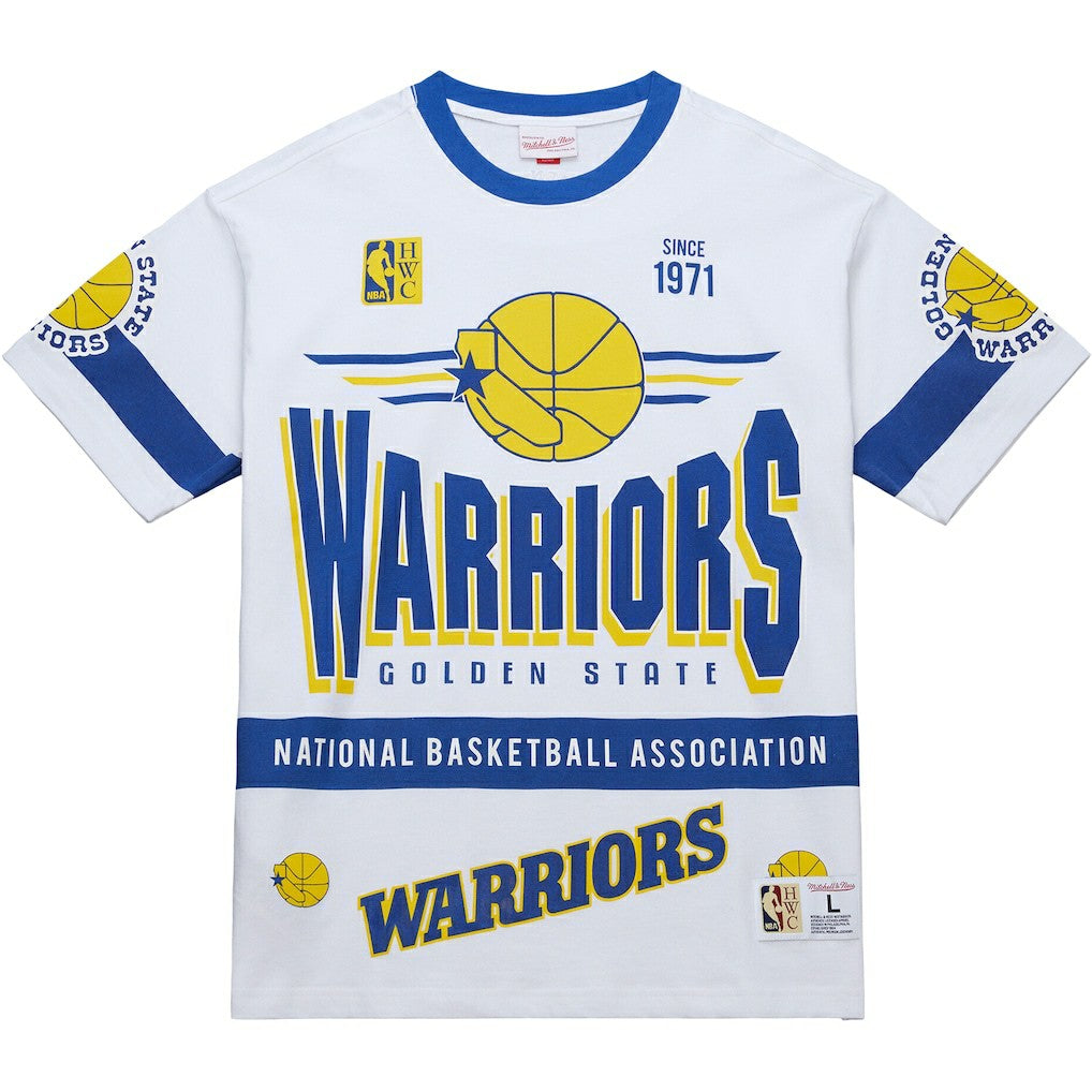 Golden State Warriors Unisex Hardwood Classics Vintage Team Origins Premium T-Shirt White - NBA