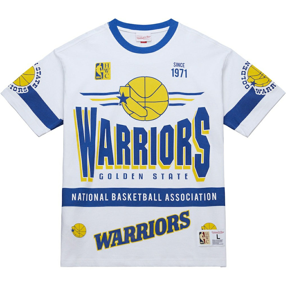 Golden State Warriors Unisex Hardwood Classics Vintage Team Origins Premium T-Shirt White - NBA