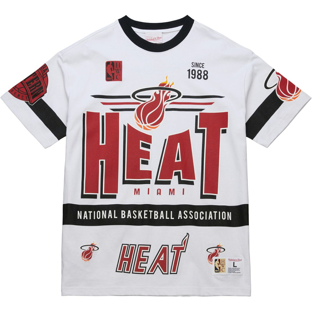 Miami Heat Unisex Hardwood Classics Vintage Team Origins Premium T-Shirt White - NBA