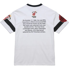 Miami Heat Unisex Hardwood Classics Vintage Team Origins Premium T-Shirt White - NBA