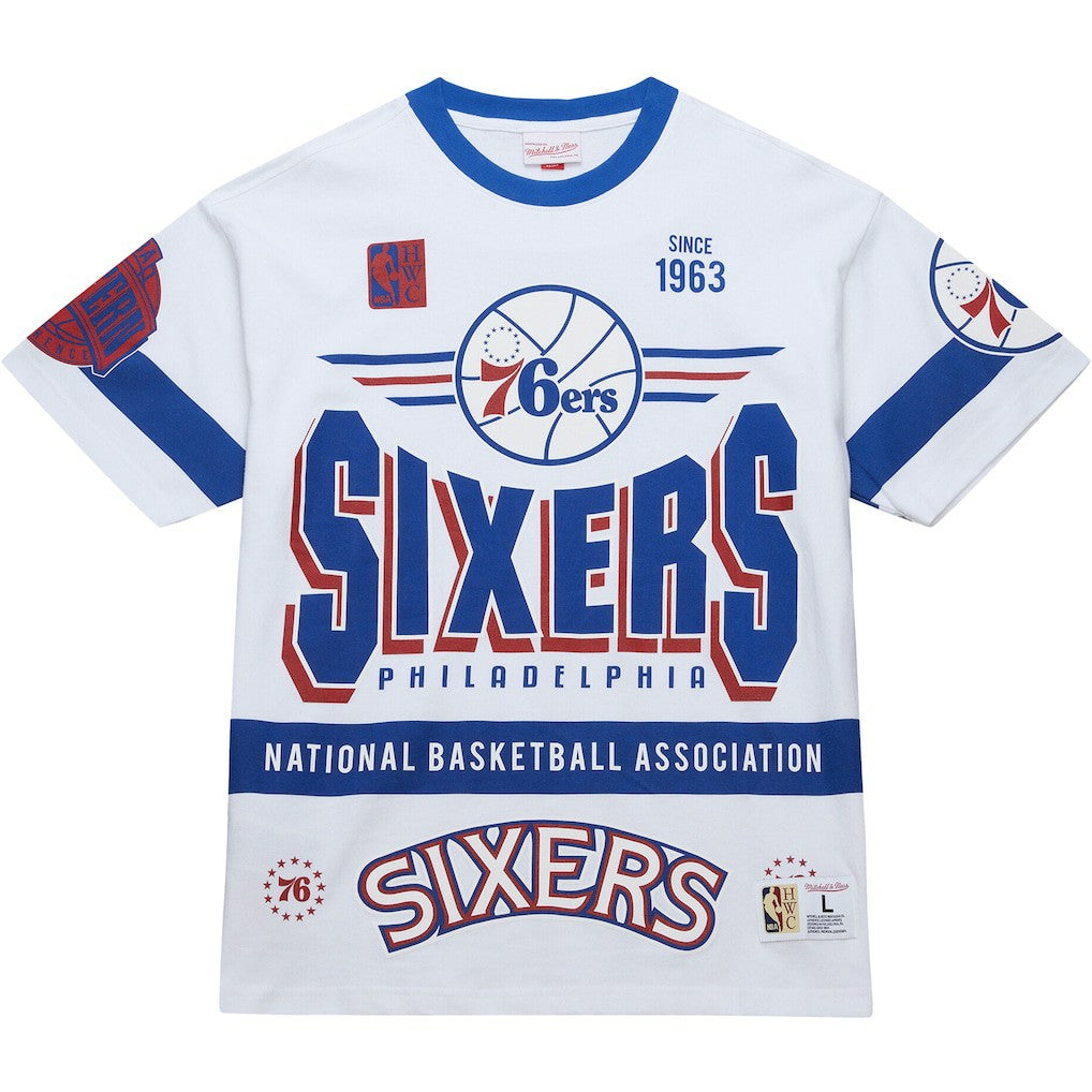 Philadelphia 76ers Unisex Hardwood Classics Vintage Team Origins Premium T-Shirt White - NBA