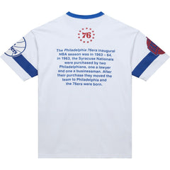Philadelphia 76ers Unisex Hardwood Classics Vintage Team Origins Premium T-Shirt White - NBA