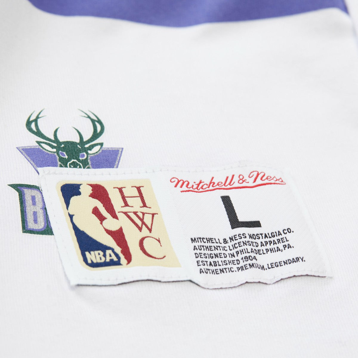 Milwaukee Bucks Unisex Hardwood Classics Vintage Team Origins Premium T-Shirt White - NBA