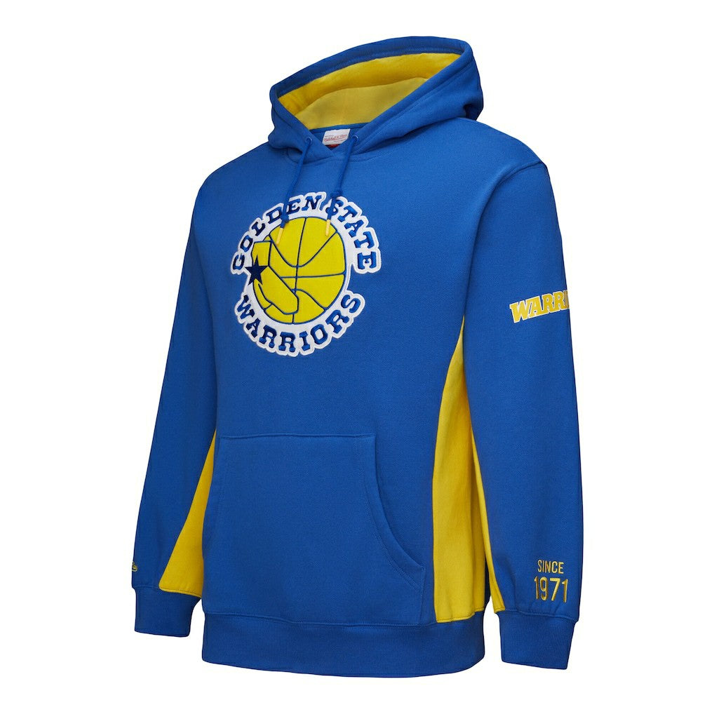 Golden State Warriors Hardwood Classics Team Origins Fleece Pullover Hoodie Royal - NBA