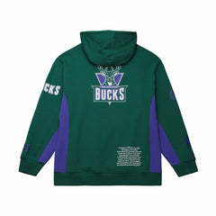 Milwaukee Bucks Hardwood Classics Team Origins Fleece Pullover Hoodie Hunter Green - NBA