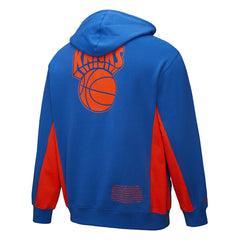 New York Knicks Hardwood Classics Team Origins Fleece Pullover Hoodie Blue - NBA