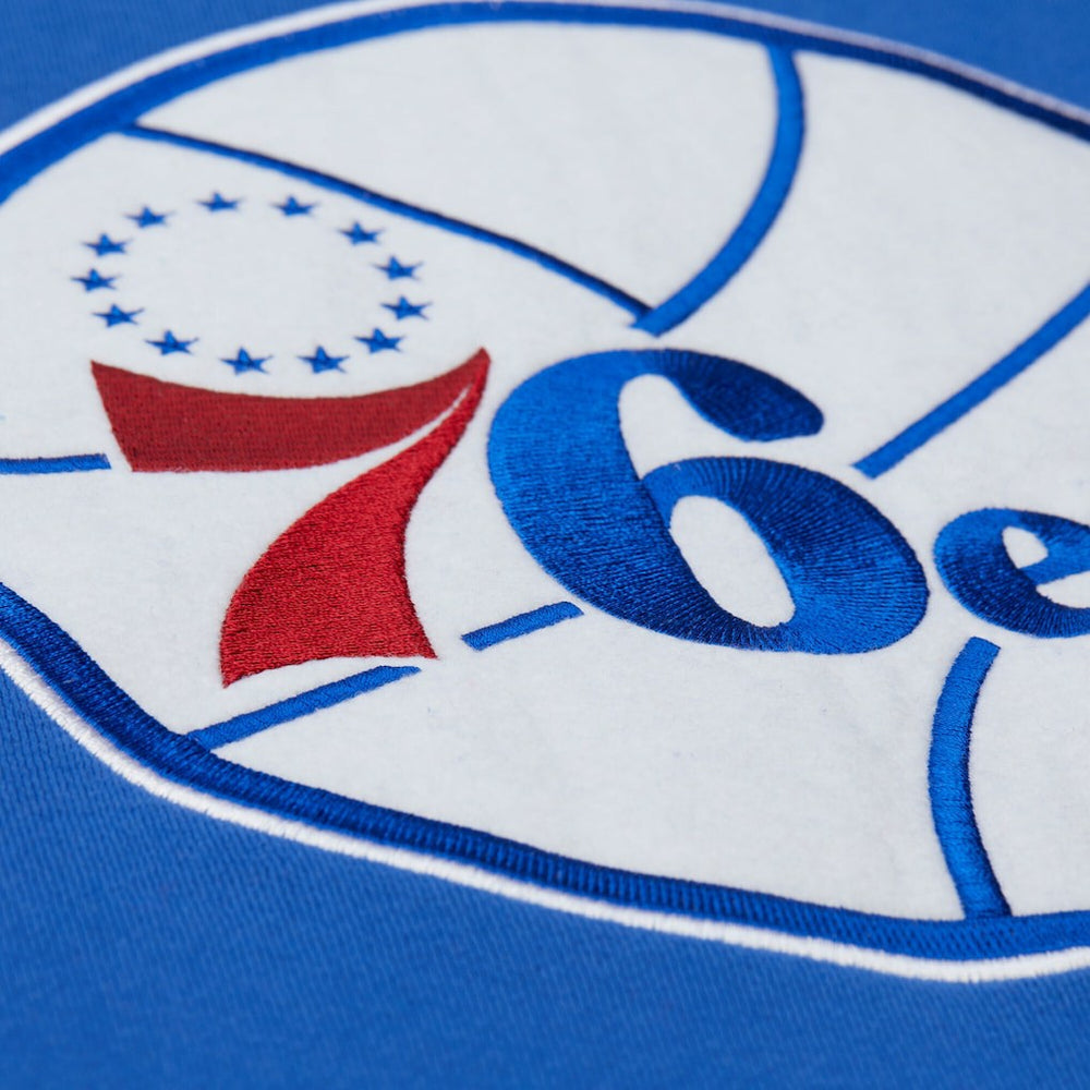 Philadelphia 76ers Hardwood Classics Team Origins Fleece Pullover Hoodie Royal - NBA