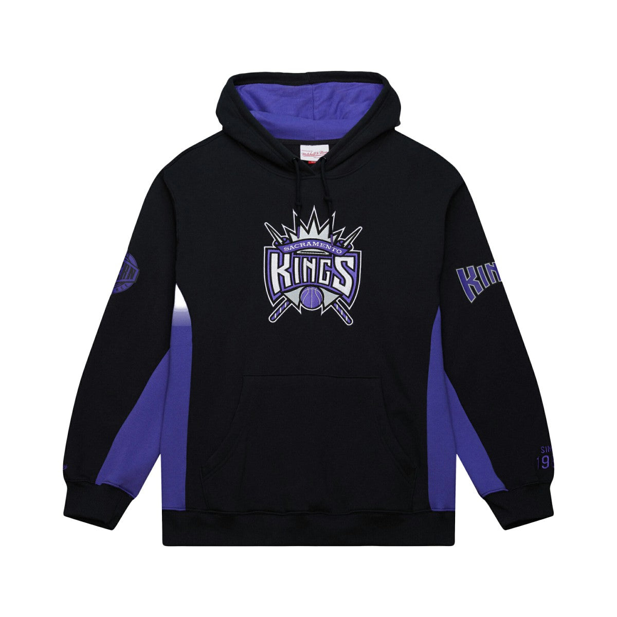 Sacramento Kings Hardwood Classics Team Origins Fleece Pullover Hoodie Black - NBA