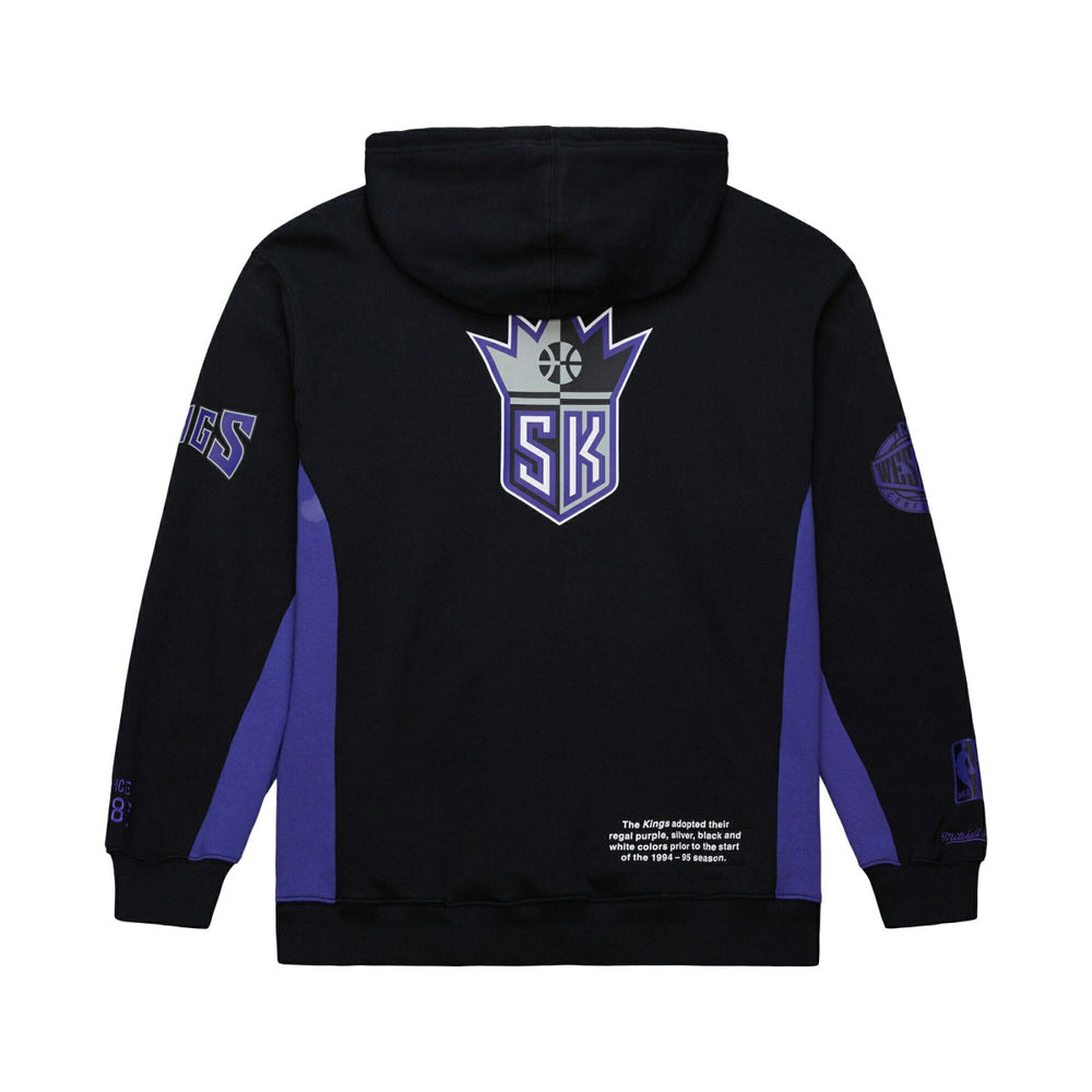 Sacramento Kings Hardwood Classics Team Origins Fleece Pullover Hoodie Black - NBA