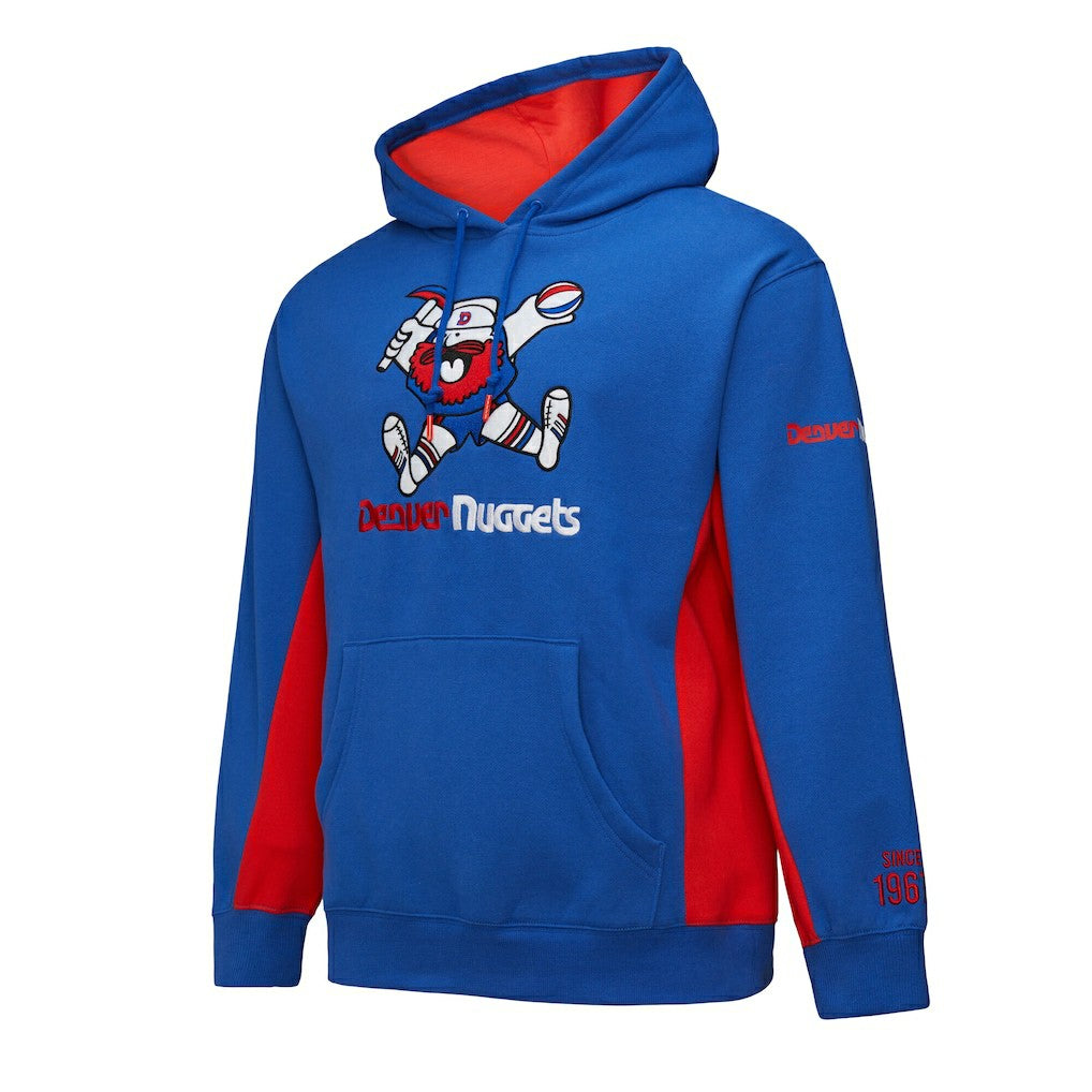 Denver Nuggets Hardwood Classics Team Origins Fleece Pullover Hoodie Royal - NBA