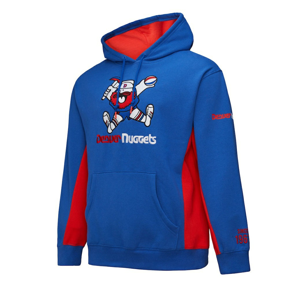 Denver Nuggets Hardwood Classics Team Origins Fleece Pullover Hoodie Royal - NBA