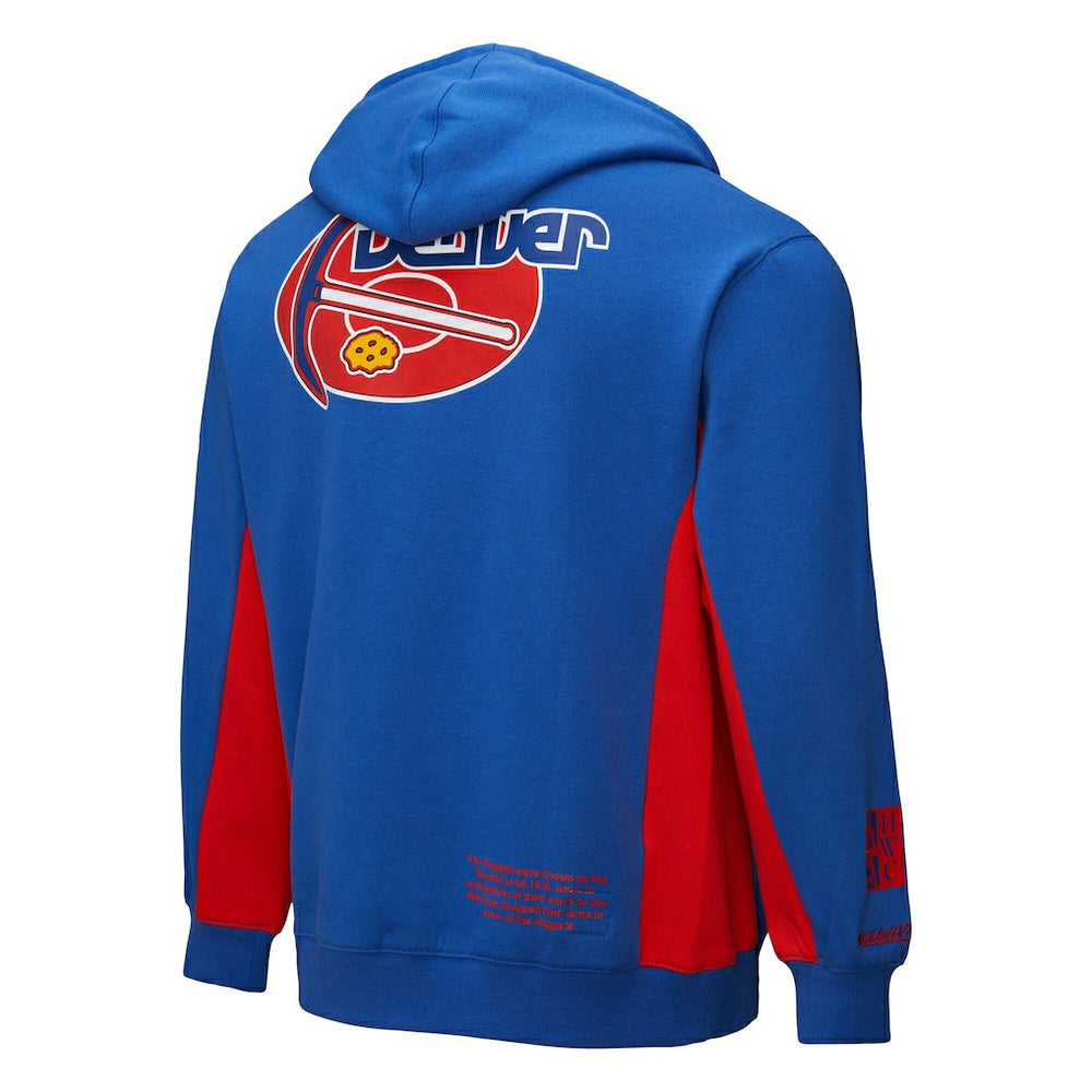 Denver Nuggets Hardwood Classics Team Origins Fleece Pullover Hoodie Royal - NBA