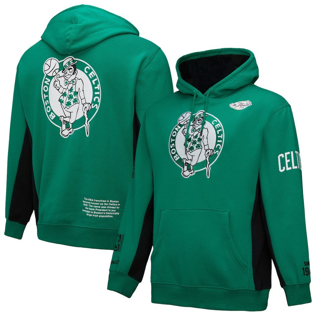 Boston Celtics Hardwood Classics Team Origins Fleece Pullover Hoodie Kelly Green - NBA