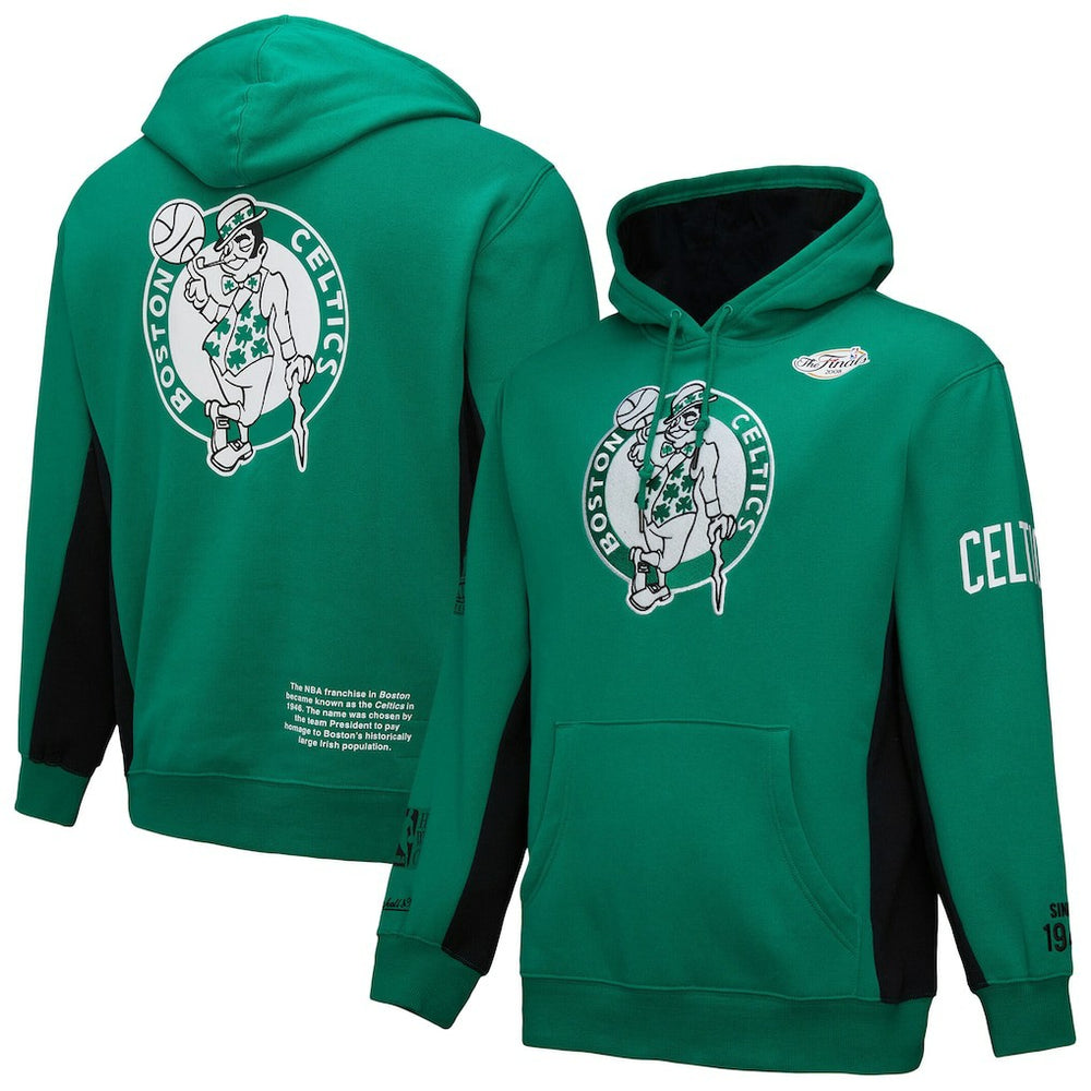 Boston Celtics Hardwood Classics Team Origins Fleece Pullover Hoodie Kelly Green - NBA