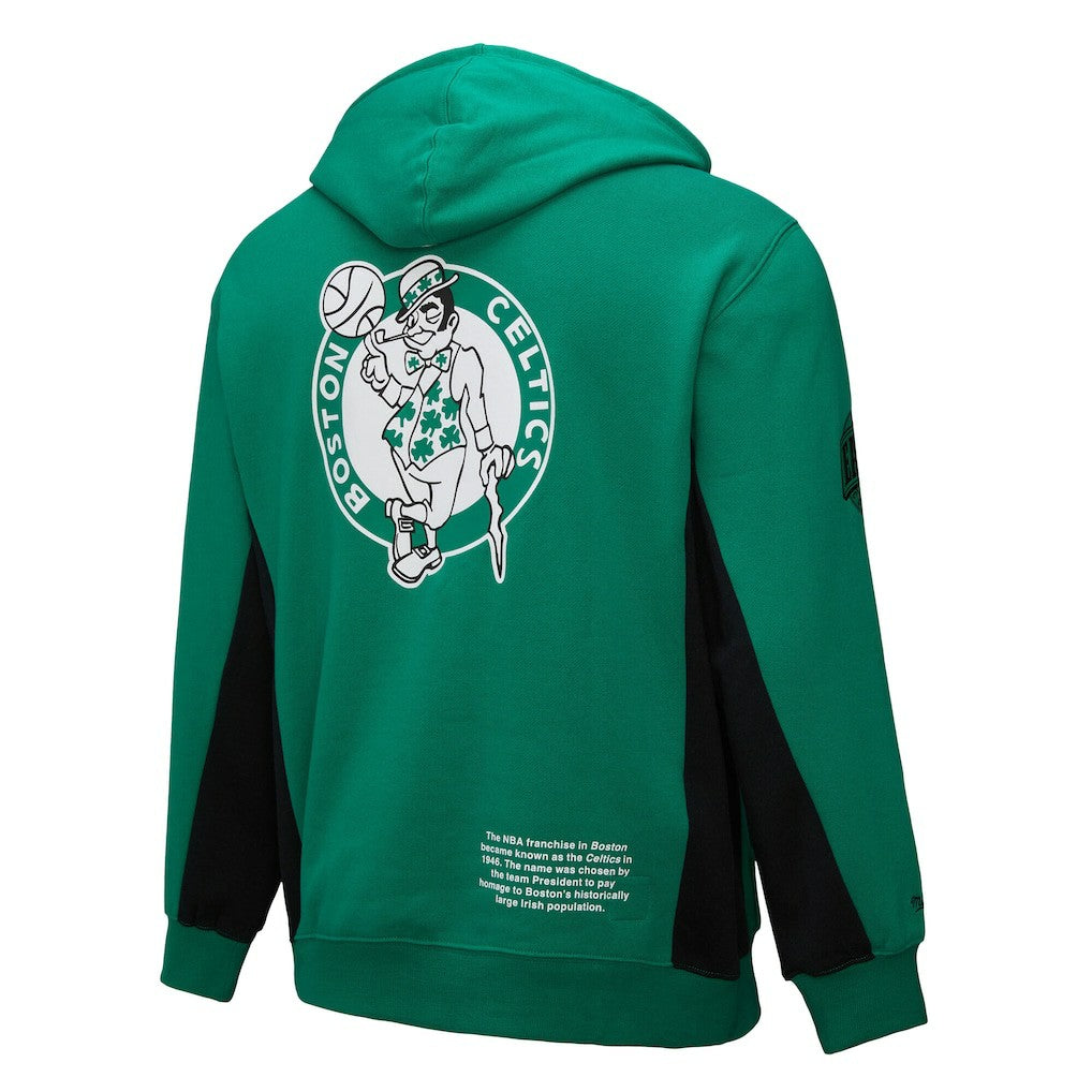 Boston Celtics Hardwood Classics Team Origins Fleece Pullover Hoodie Kelly Green - NBA