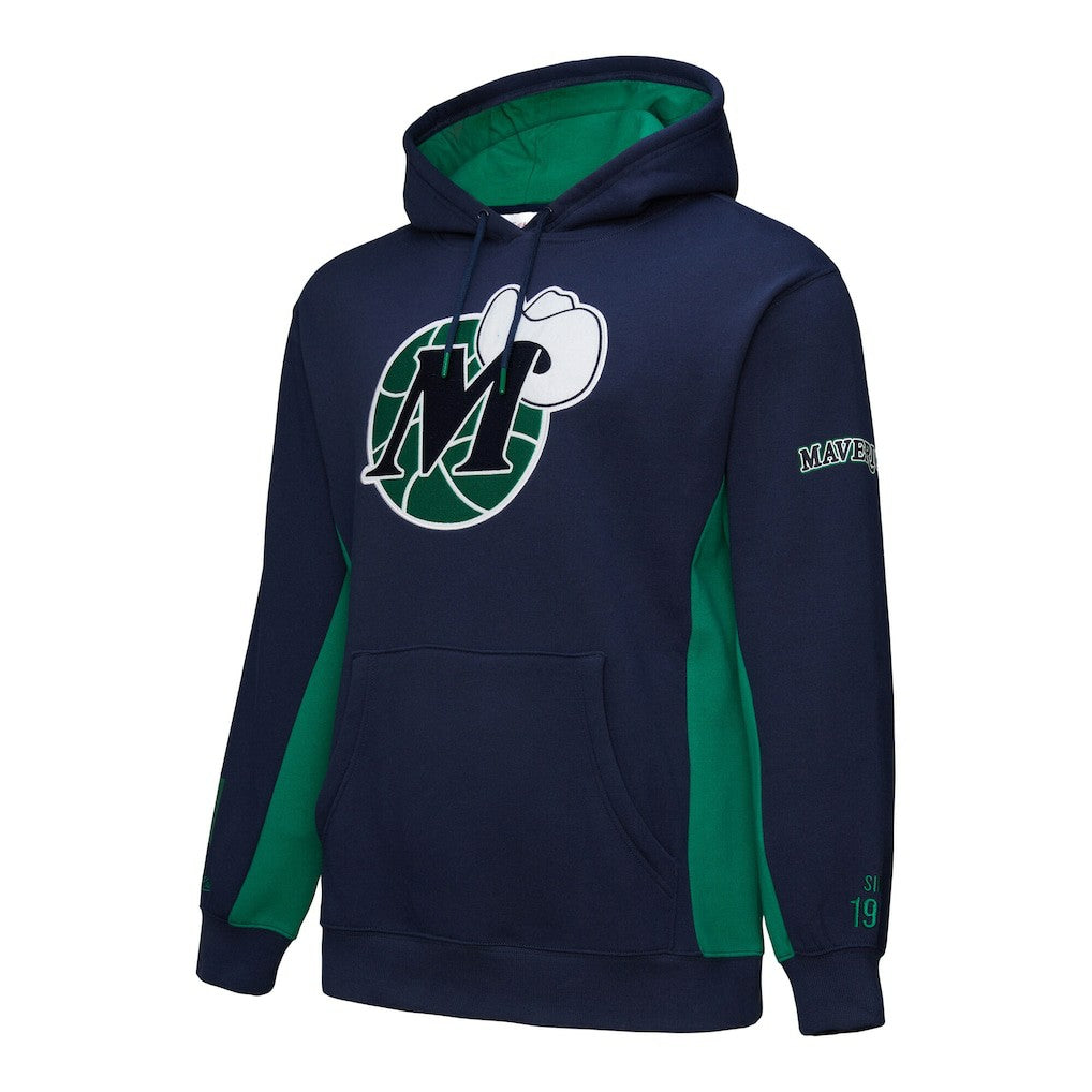 Dallas Mavericks Hardwood Classics Team Origins Fleece Pullover Hoodie Navy - NBA