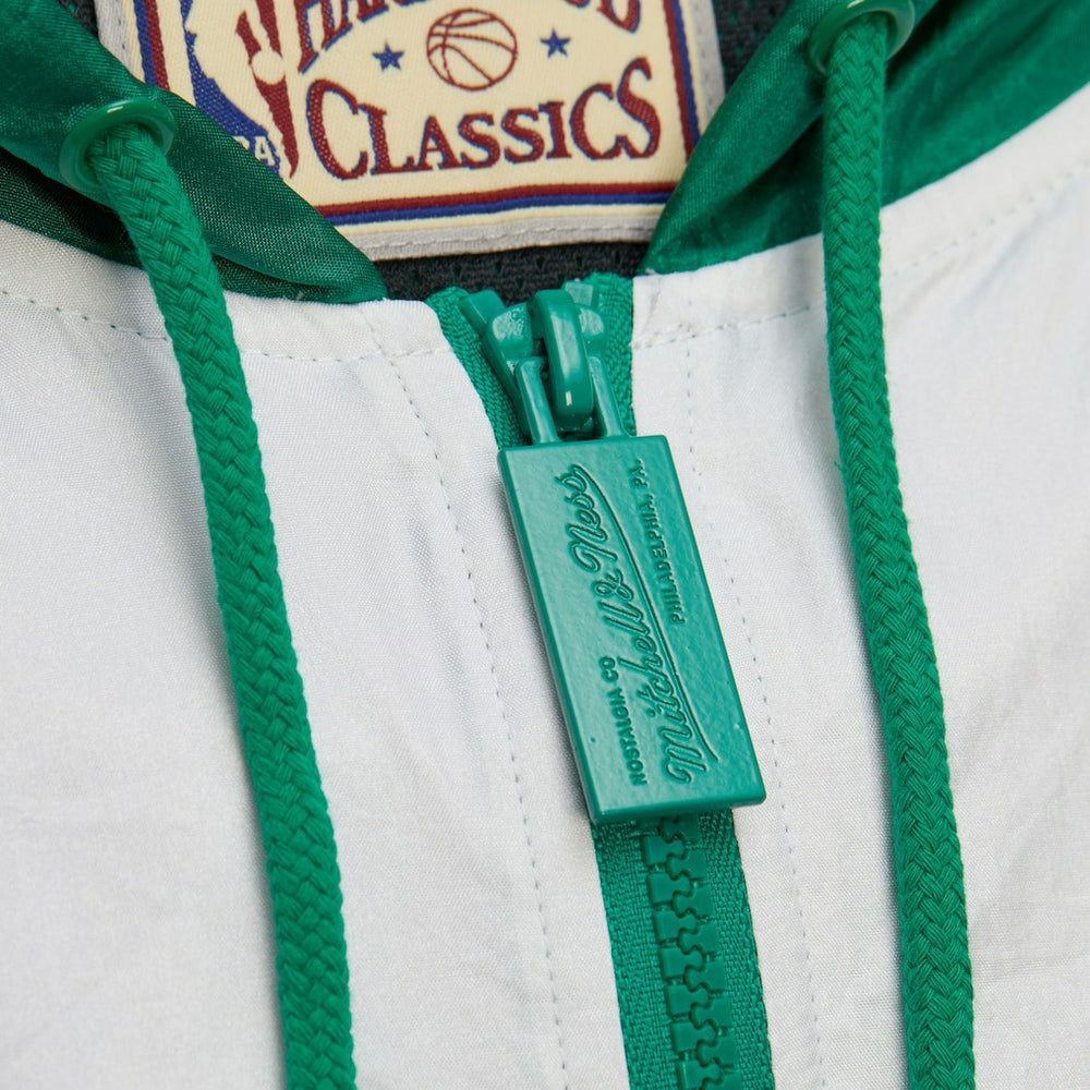 Boston Celtics Hardwood Classics Team Origins Anorak Quarter-Zip Windbreaker Jacket Kelly Green - NBA