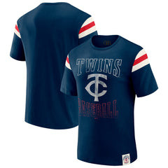 Minnesota Twins Darius Rucker Collection by Fanatics Distressed Sleeve Stripe T-Shirt - MLB