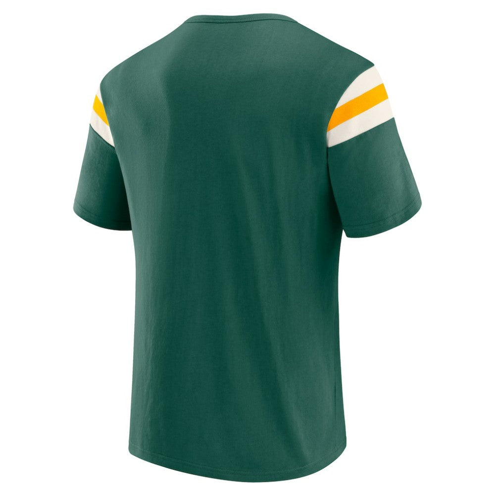 Athletics Darius Rucker Collection by Fanatics Distressed Sleeve Stripe T-Shirt - MLB