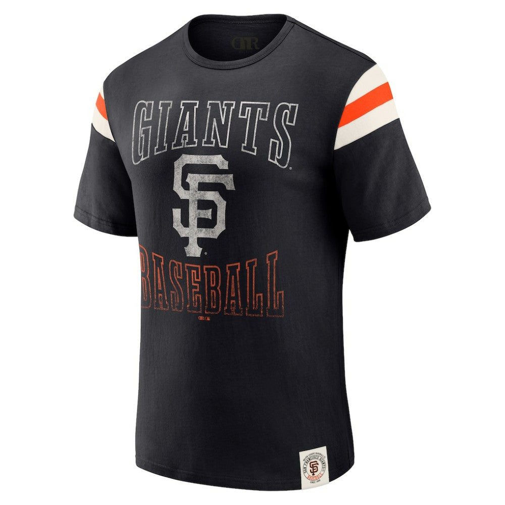 San Francisco Giants Darius Rucker Collection by Fanatics Distressed Sleeve Stripe T-Shirt - MLB