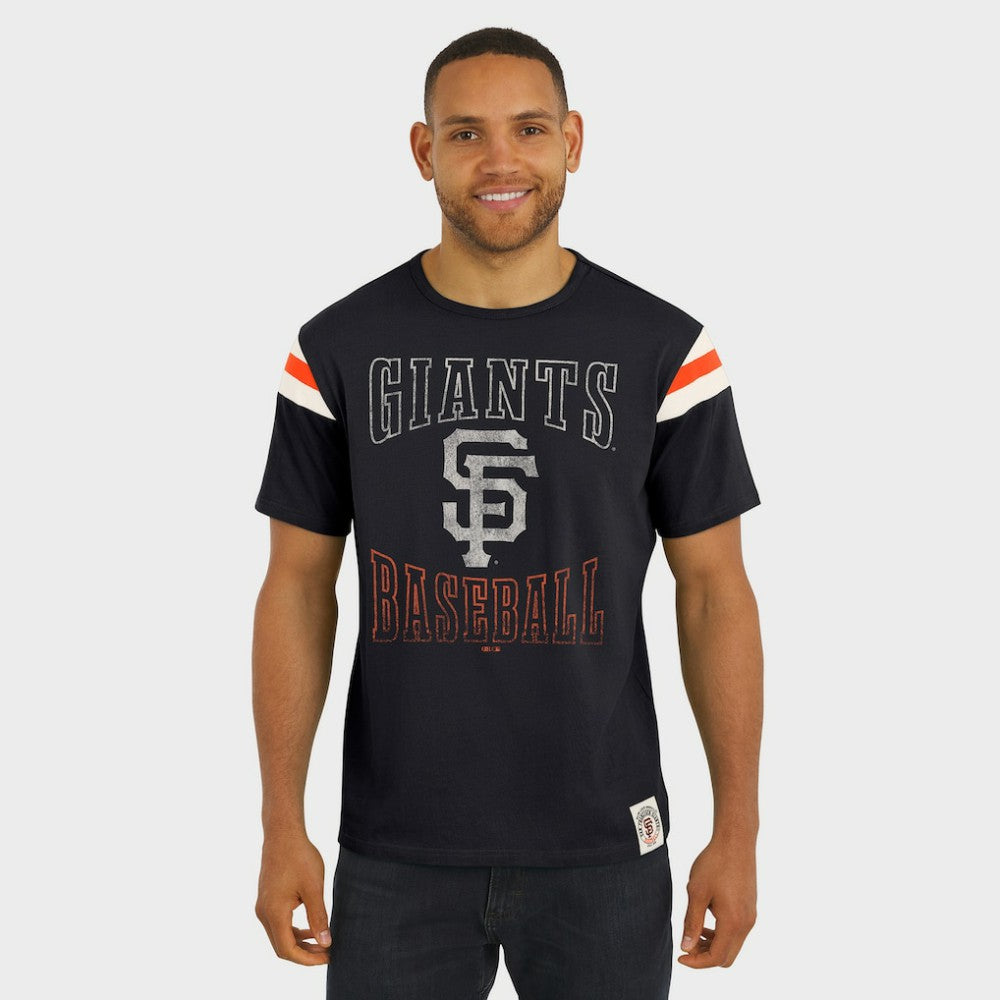 San Francisco Giants Darius Rucker Collection by Fanatics Distressed Sleeve Stripe T-Shirt - MLB