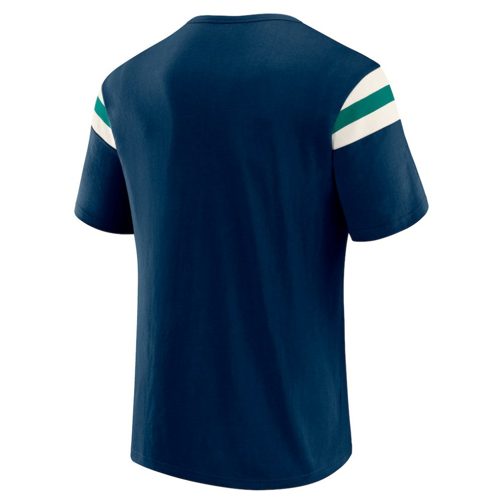 Seattle Mariners Darius Rucker Collection by Fanatics Distressed Sleeve Stripe T-Shirt - MLB