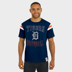 Detroit Tigers Darius Rucker Collection by Fanatics Distressed Sleeve Stripe T-Shirt - MLB