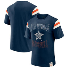 Houston Astros Darius Rucker Collection by Fanatics Distressed Sleeve Stripe T-Shirt - MLB
