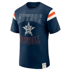 Houston Astros Darius Rucker Collection by Fanatics Distressed Sleeve Stripe T-Shirt - MLB