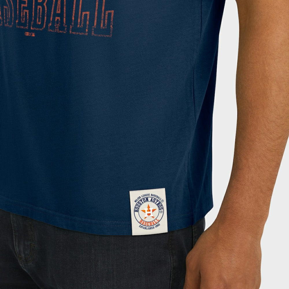 Houston Astros Darius Rucker Collection by Fanatics Distressed Sleeve Stripe T-Shirt - MLB